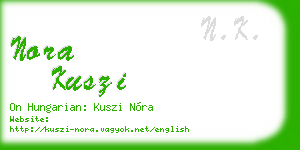 nora kuszi business card